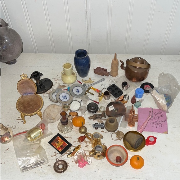 Other - Large lot Antique Vintage dollhouse accessories